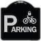 Signmission Parking With Cycle and Lock Symbol Heavy-Gauge Aluminum Architectural Sign, 18" x 18", BS-1818-24625 A-DES-BS-1818-24625 - alternate 1